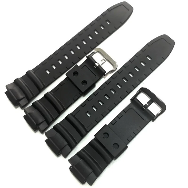 Soft Silicone Watch Strap for Casio G-SHOCK W-S220 HDD-S100 MCW-100 AE-2000W Sport Replace Watchband for Men Women 16mm