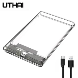 UTHAI-caja transparente TM05 tipo C para disco duro, caja de HDD 3,1, Notebook, SSD de 2,5 pulgadas, estado sólido, mecánico, móvil, USB3.1