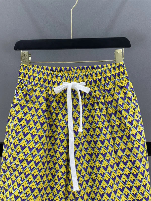 Calças de cintura alta reta perna larga casual estampa floral fena cintura alta etiqueta removida crimento confortável...