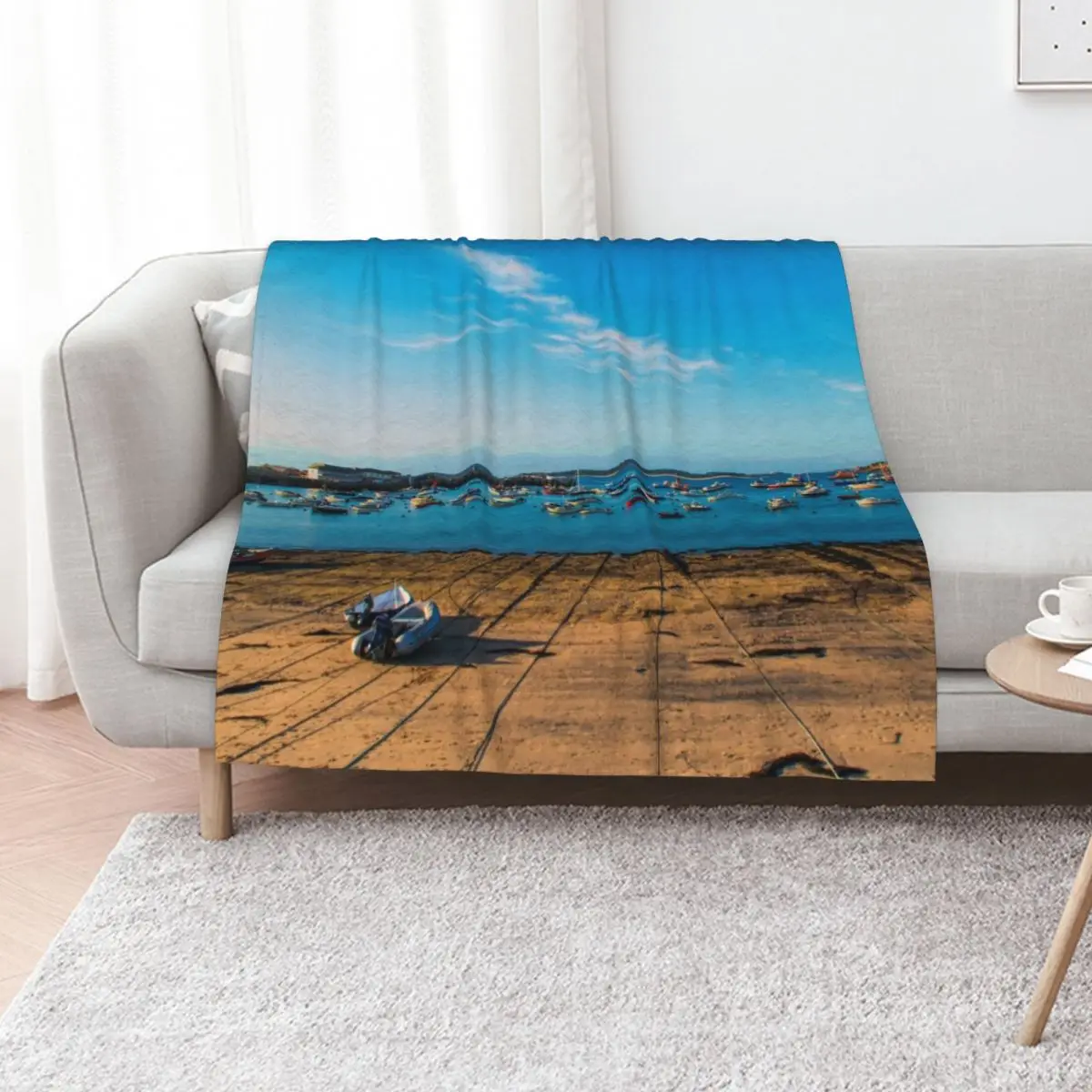Town Beach Throw Blanket Decorative Sofa Quilt for sofa Custom manga decorative Blankets