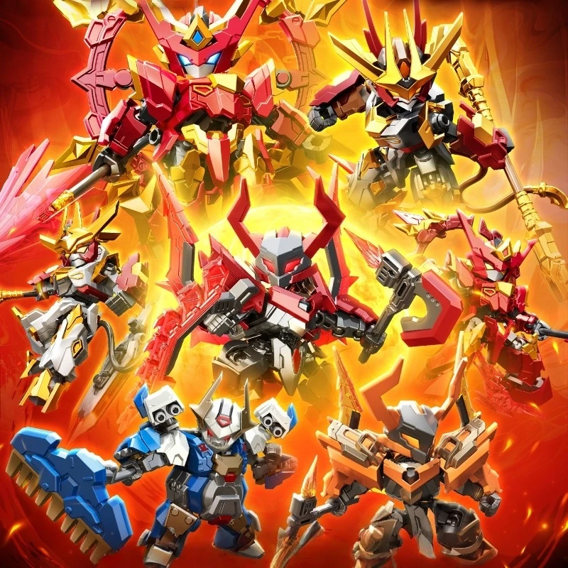 

Строительные блоки SEMBO Journey To The West Nezha Monkey King Sun Wukong, собранная модель, игровая коллекция, украшения, подарок на день рождения