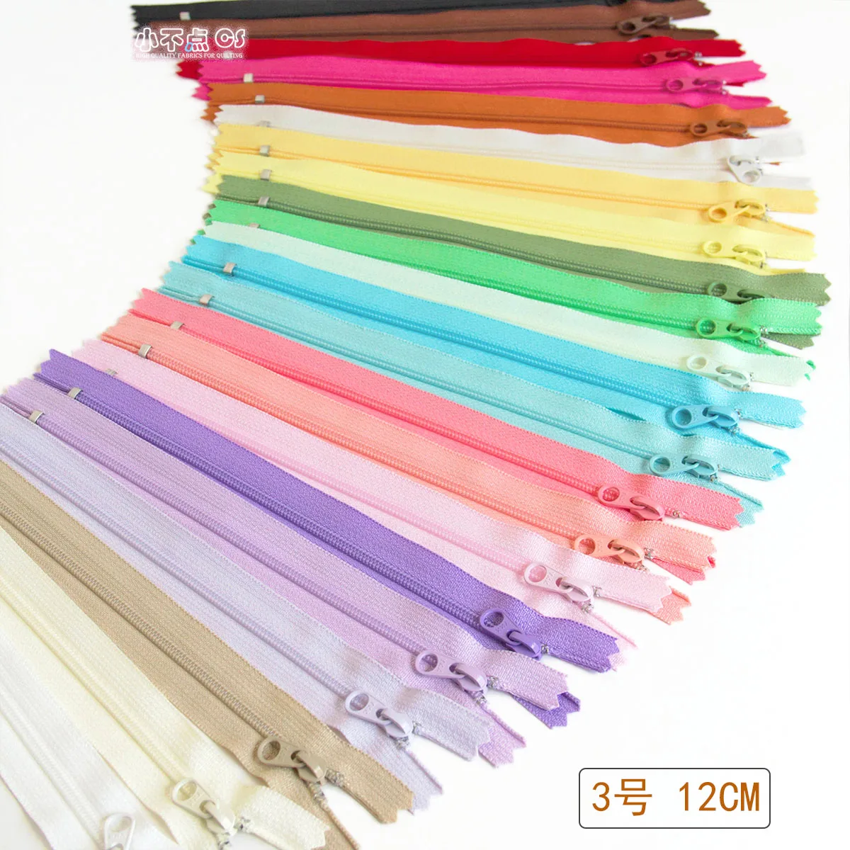 

12CM YKK3 Nylon Color Zipper Macaron Bag Handmade DIY Material, Small Round Zipper Head