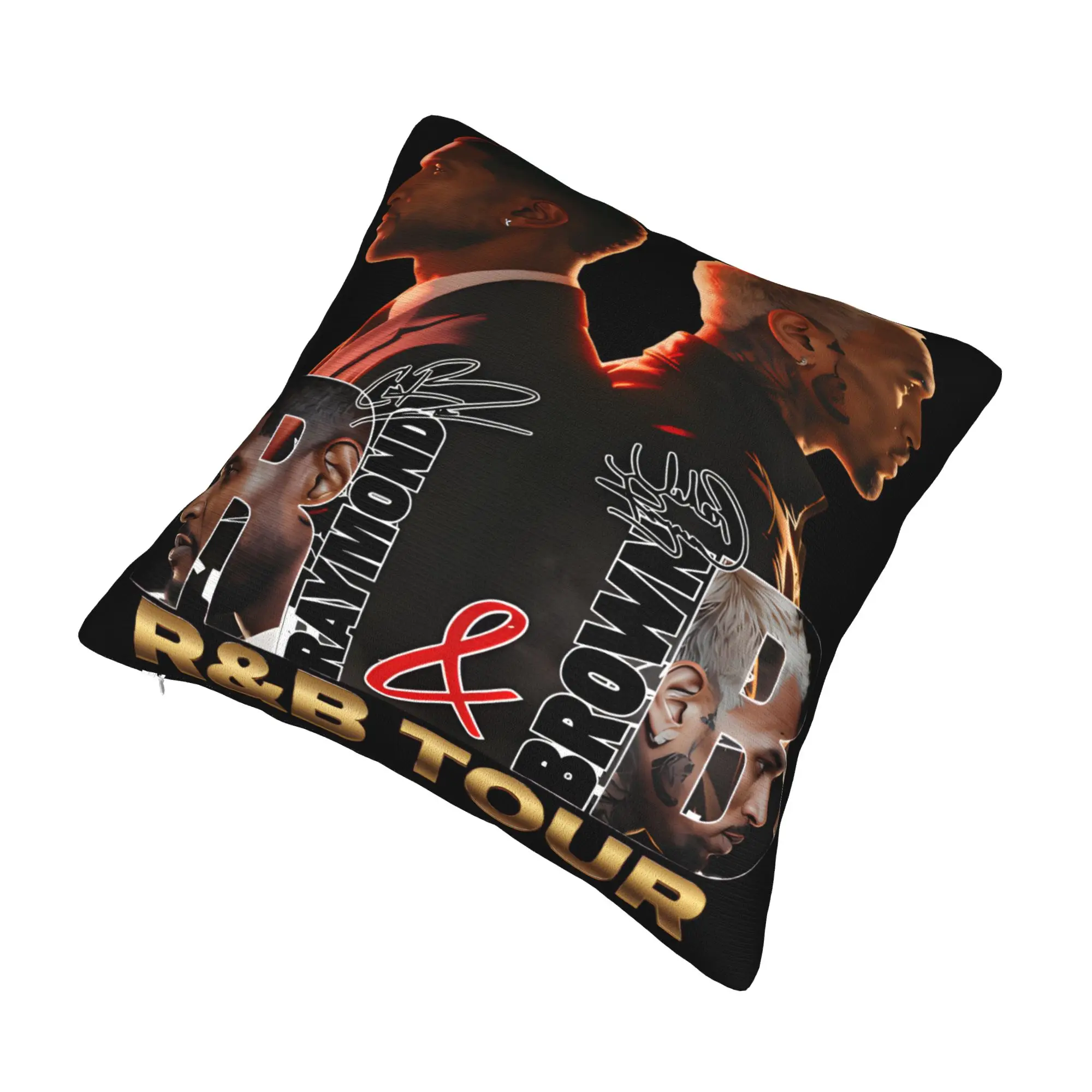 Chris Brown Usher R&B Tour 2026 Pillow Covers Accessories Soft Cushion Cover Decorative  Pillow Case Cover Home Multiple Sizes