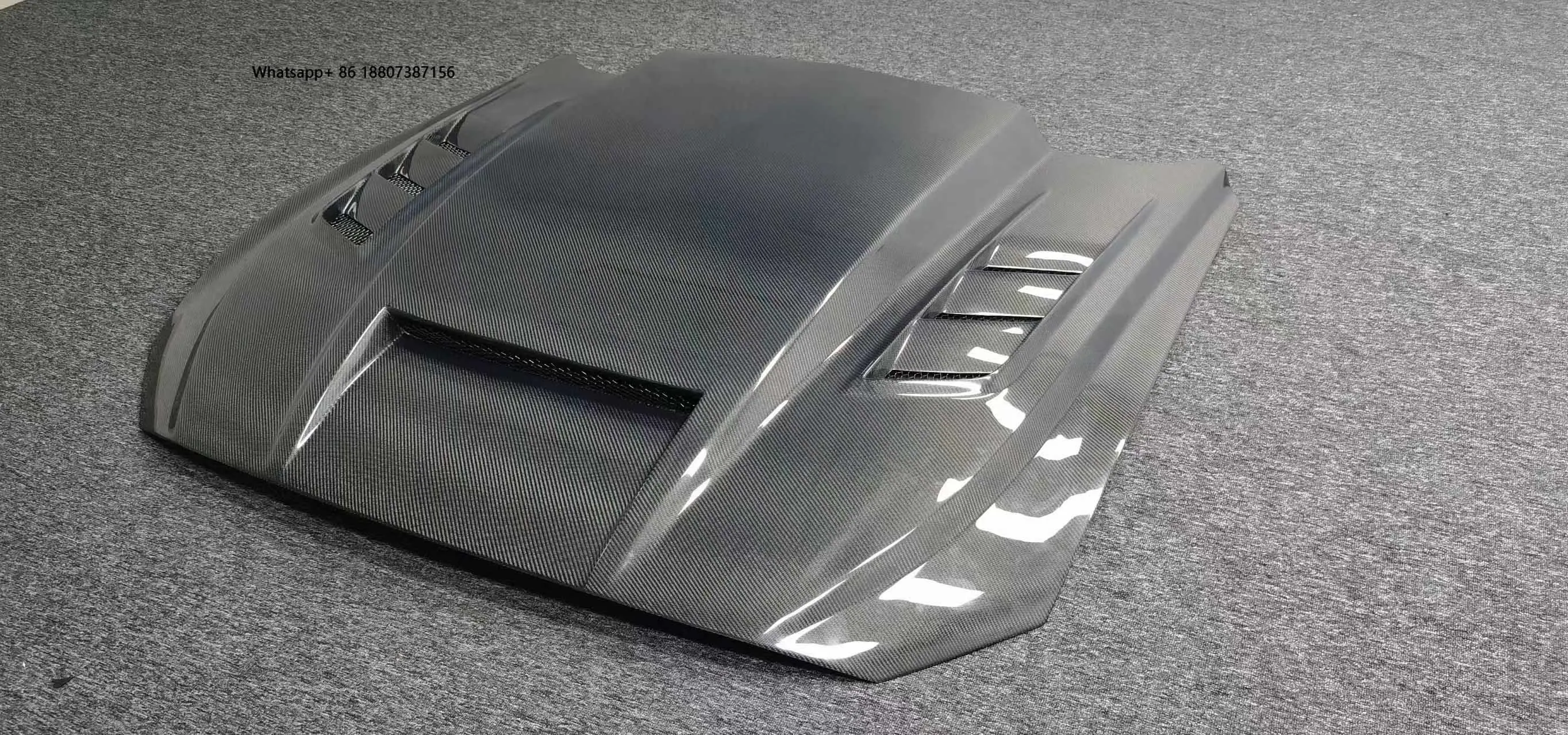 

High Quality TF Carbon Fiber Style Auto Engine Bonnet Hood forMustang Perfect Fitment 2015-23