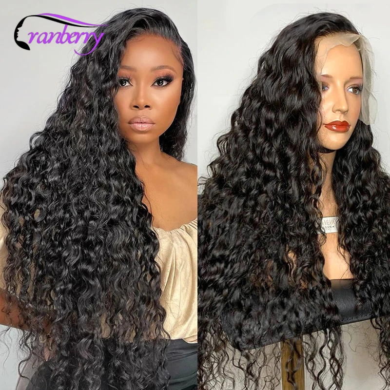 Transparent Brazilian Deep Wave Wig 13x4 Lace Front Human Hair Wigs For Women Cranberry Hair 4x4 Lace Closure Wig