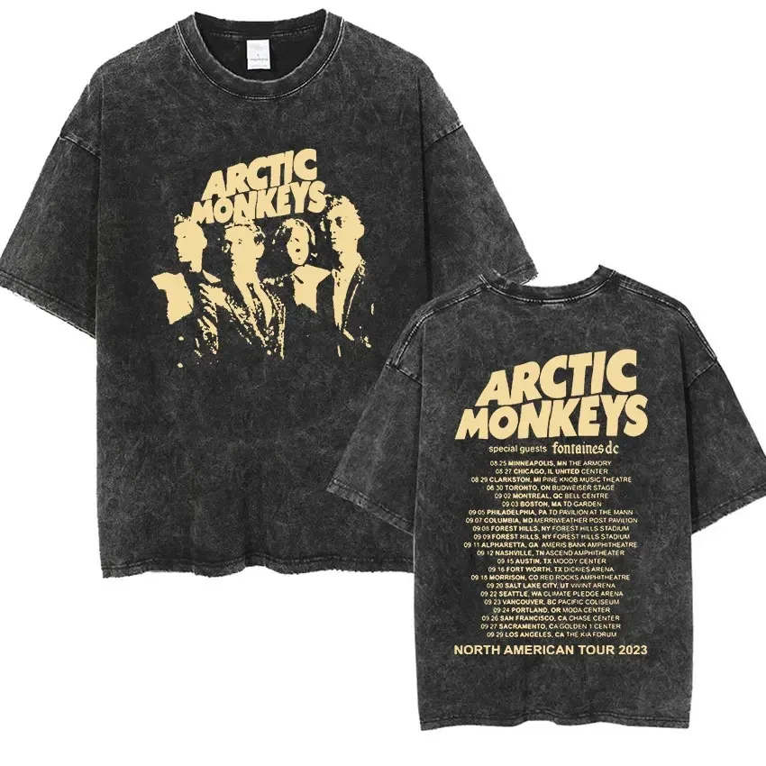 Retro Rock Arctic Monkeys Music Album Graphic T-Shrit Men's