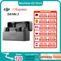 DJI Mic 2 Wireless Microphone with Intelligent Noise Cancelling 32-bit Float Internal Recording Optimized Sound 250m Range