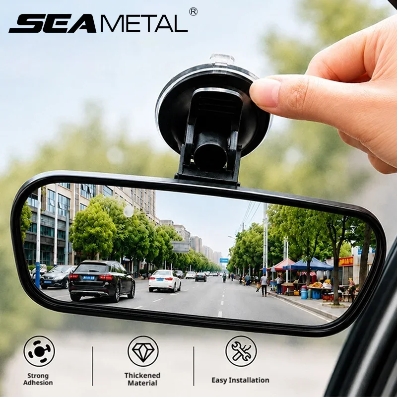 SEAMETAL Suction Cup Car Rear View Mirror 360 Degrees Rotatable Auxiliary Observe Mirror Universal Wide Angle Blind Spot Mirrors