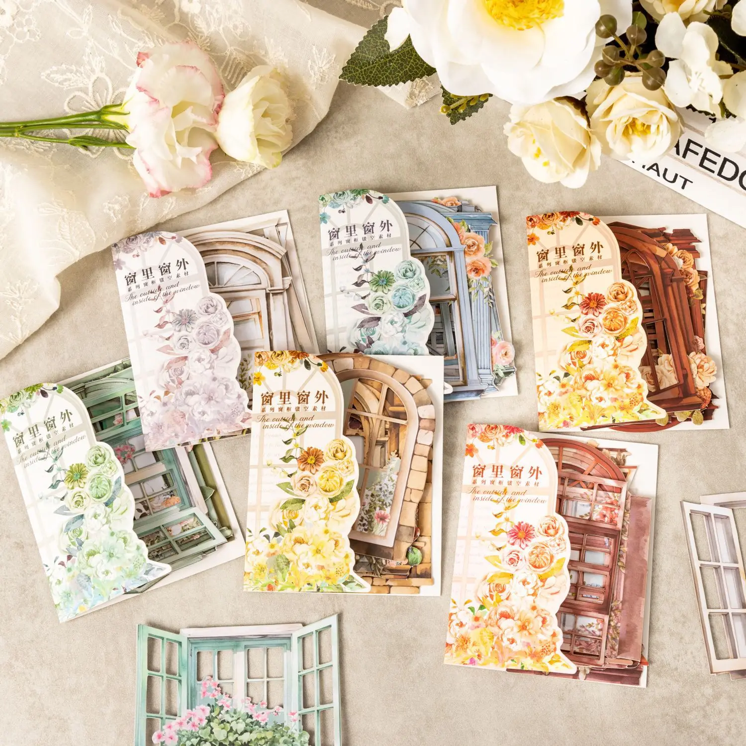

15pcs/lot Kawaii Stationery Stickers inside and outside the window Junk journaling stickers Decorative Scrapbooking Supplies