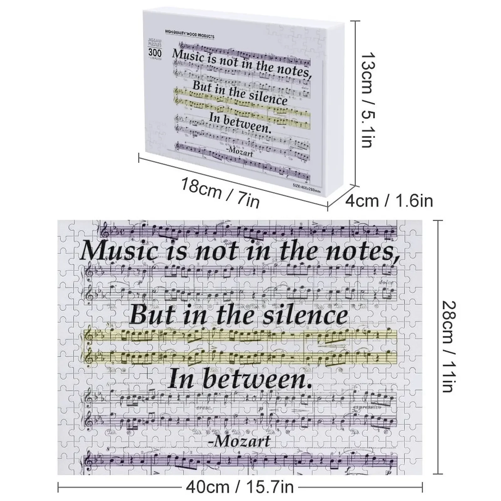Note in musica e silenzio Puzzle Regalo personalizzato Puzzle giocattolo per bambini sposati