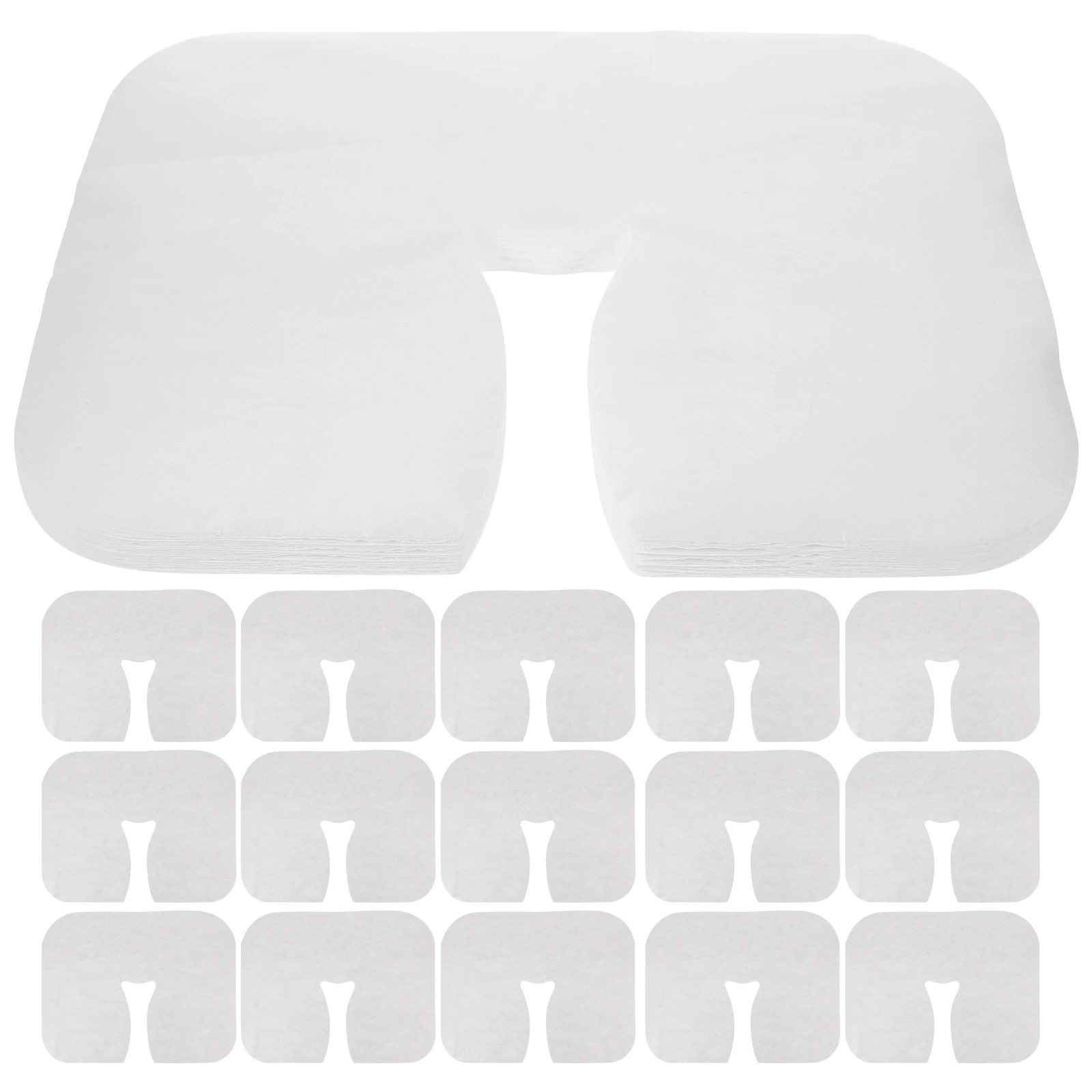 

400 Pcs Disposable Beauty Massage Bed Hole Towels Face Headrest Covers Cradle Foldable Pillows Spa Salon Tools Accessories