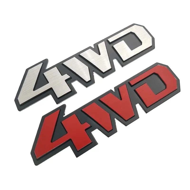 3D Auto Car Styling Chrome Metal Sticker 4WD Emblem Badge Rear Decal Logo for Toyota Impreza Subaru Honda 4X4 Off Road SUV 4WD - view 2