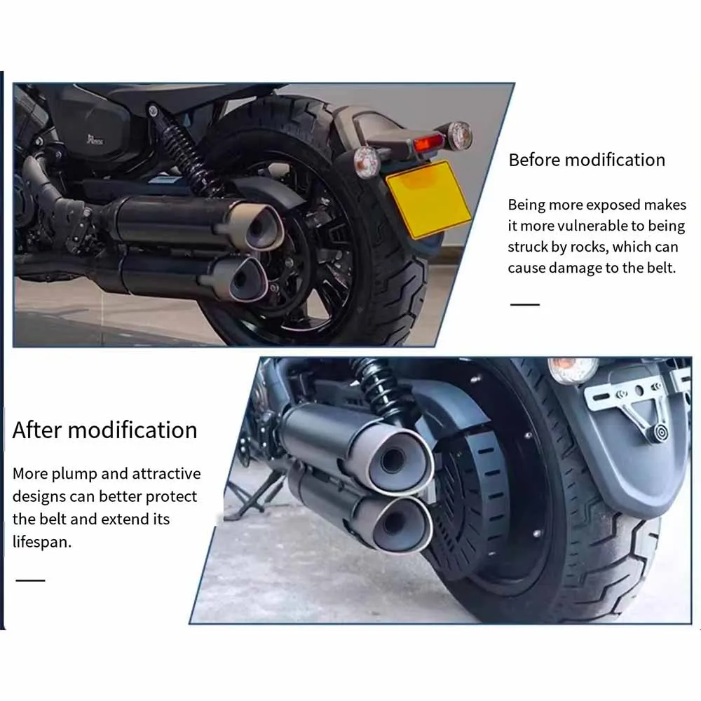 For QJMOTOR SRV600 SRV 600 Modified accessories: belt protection cover, decorative cover, chain cover, and other direct-on