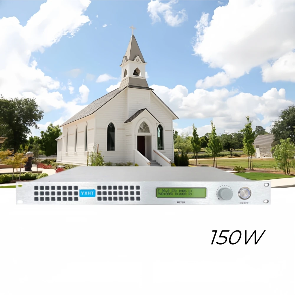 

Large-Scale Audio Solutions: YXHT-1U 150W Industrial Strength FM Transmitter for Schools, Churches & Radio Networks