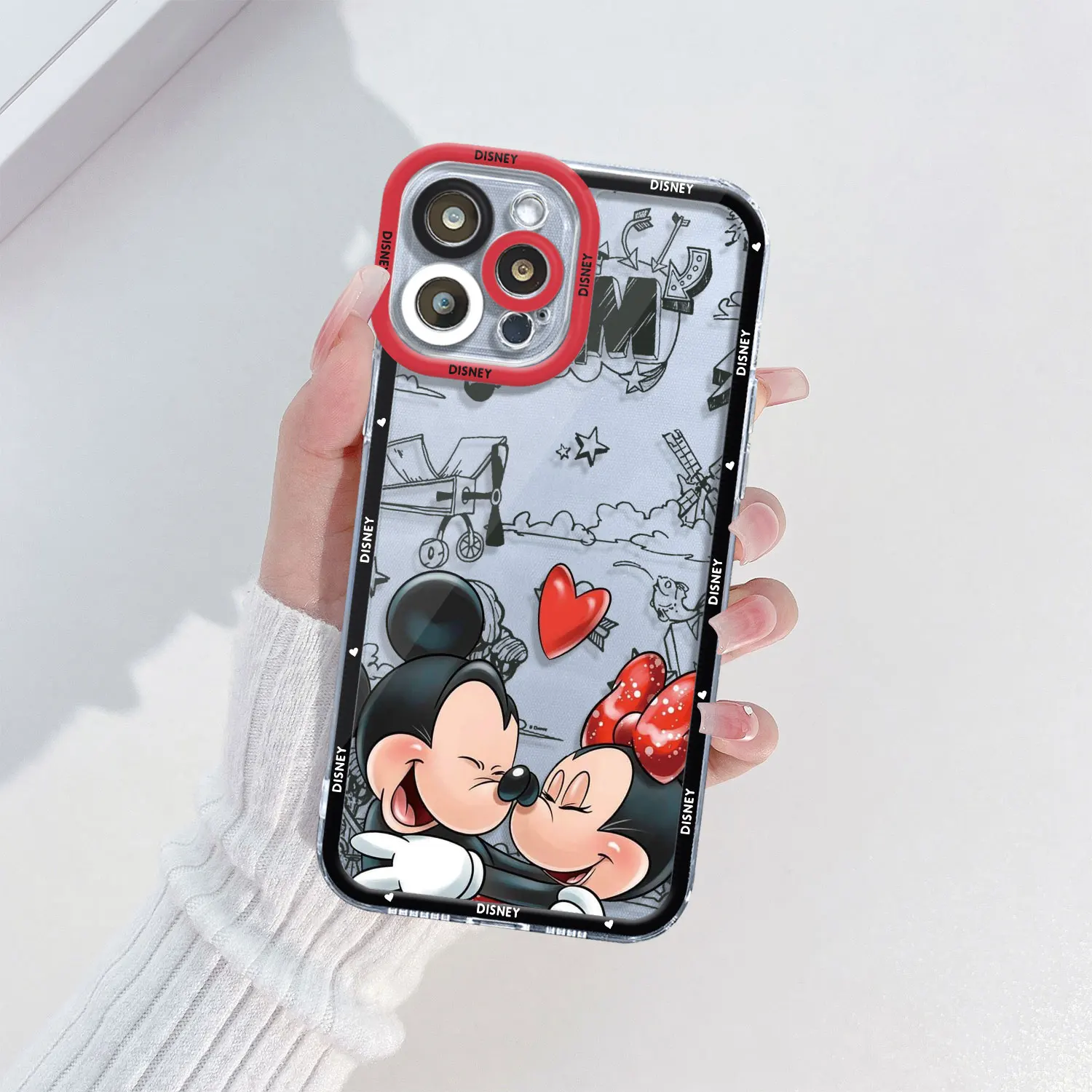 Disney mickey bonito caso claro para samsung galaxy a54 a14 a53 a34 a52 a12 a13 5g a25 a33 a23 a51 a71 a21s a32 4g fundas