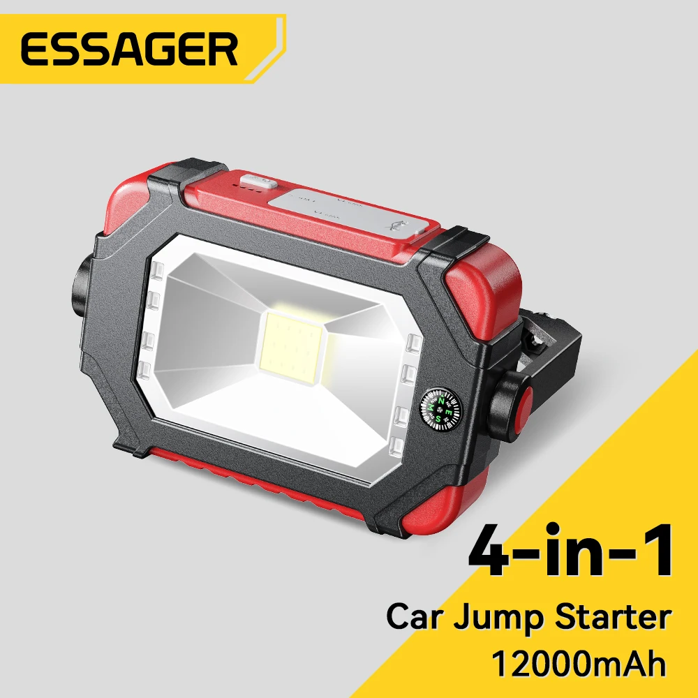 

Essager 12V Car Jump Starter Power Bank Portable Car Battery Booster ChargerStarting Device Auto Emergency Start-up LED Lighting