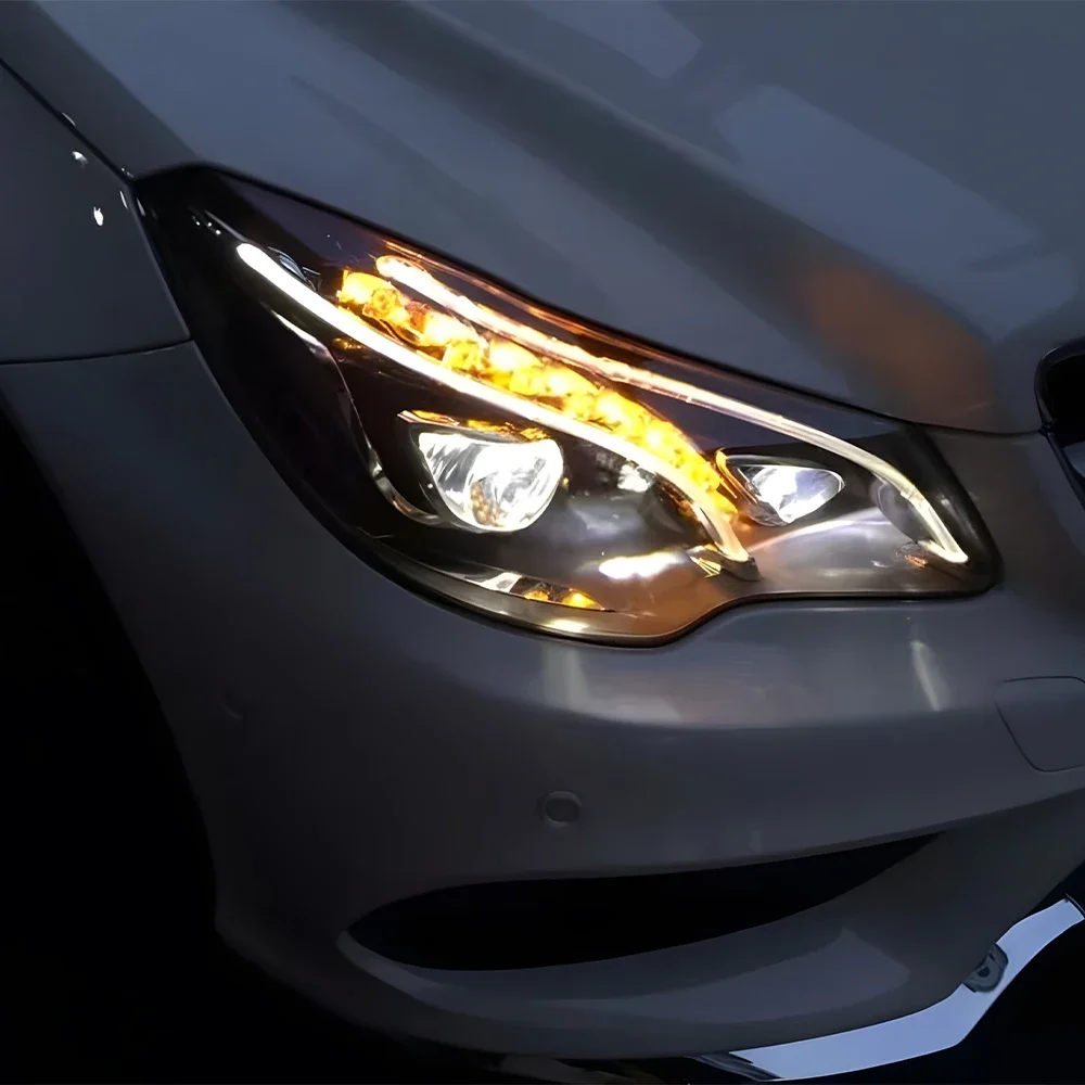 

Авто фары в сборе для Benz E-Class W207 2010-2017, обновление, высокая конфигурация, автомобильные передние лампы, светодиодные линзы проектора, аксессуары