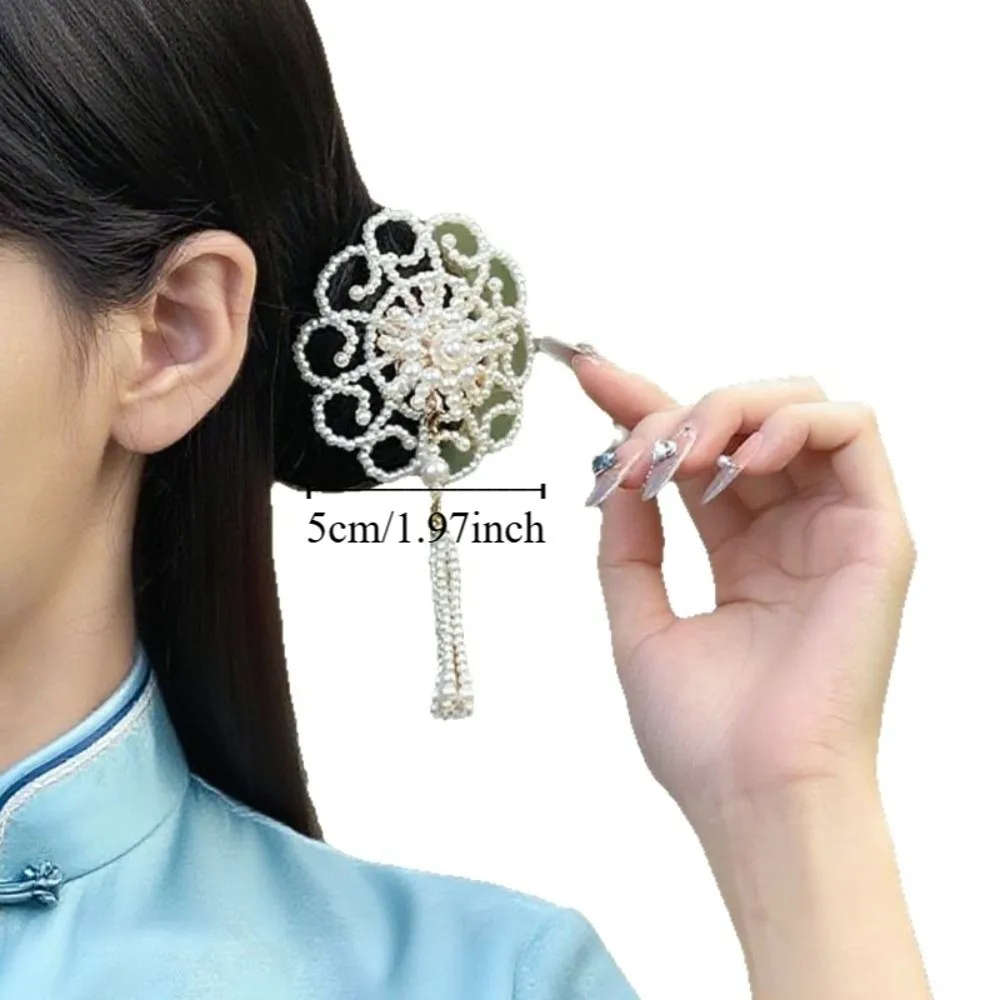 Elegante estilo antigo estilo chinês grampo de cabelo pérola acessórios para o cabelo cheongsam headwear vintage borla hanfu hairpin feminino