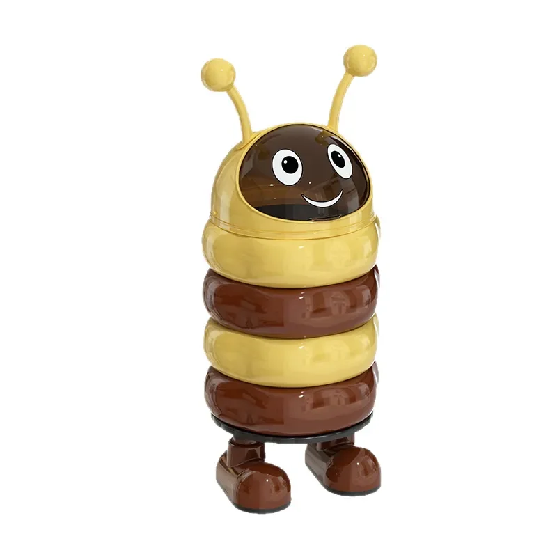Removable Lid Cartoon Trash Bin Large Capacity Creative Storage Bucket for Living Room Bedroom Household Waste Container