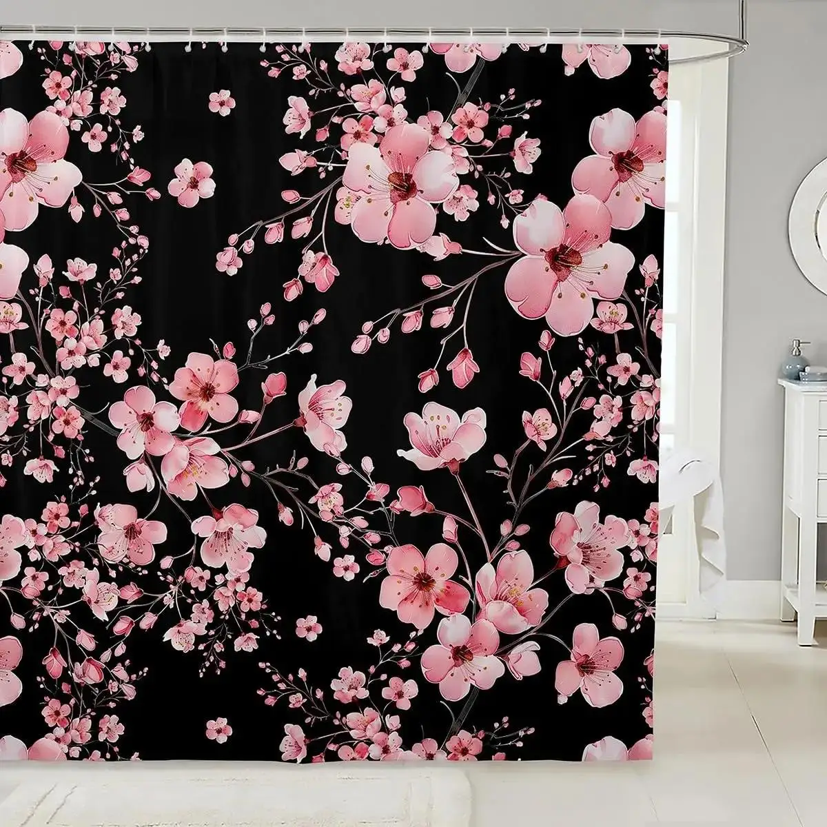 

Cherry Blossom Pink Watercolor Throw Blanket Peach Flower Design Japanese Rustic Style Home Decor