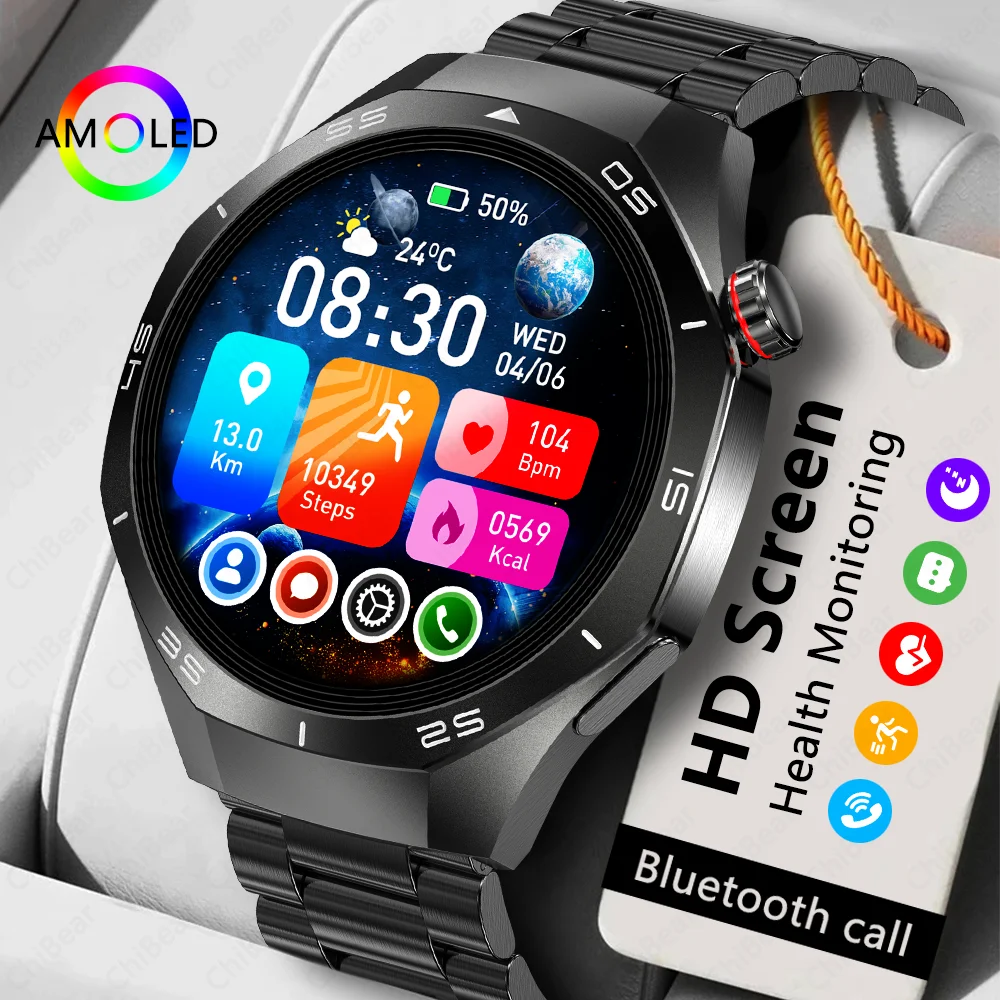 

2025 NEW Outdoor Smartwatch AMOLED AI Voice Assistant Sport Mode Heart Rate IP67 Waterproof Fitness Smart Watch For Men Women
