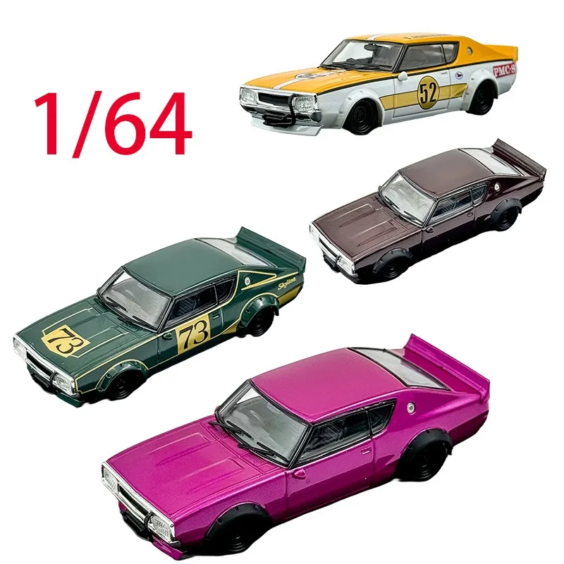 

TS Diecast 1/64 Scale Nissan Alloy Car Model Nissan Skyline GTR 2 KPGC110 Play Vehicles Toys for Boys Original Box Collection