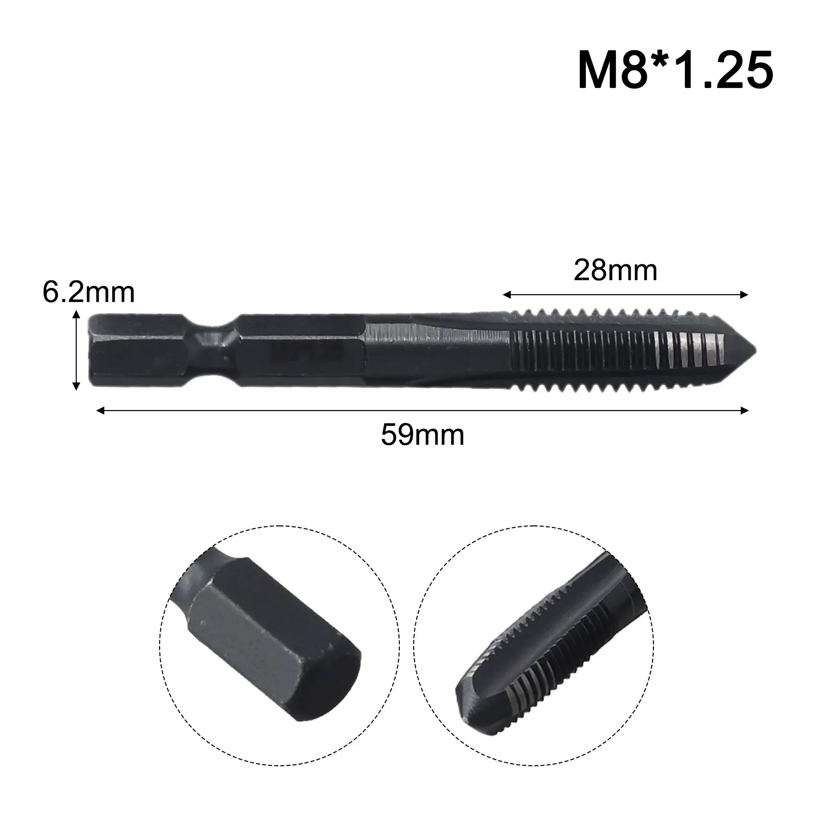 

For DIY Projects M10 HSS Metric Tap Metalworking Taps Chip Clearing Process For Bench Drill Use For Bench Drill