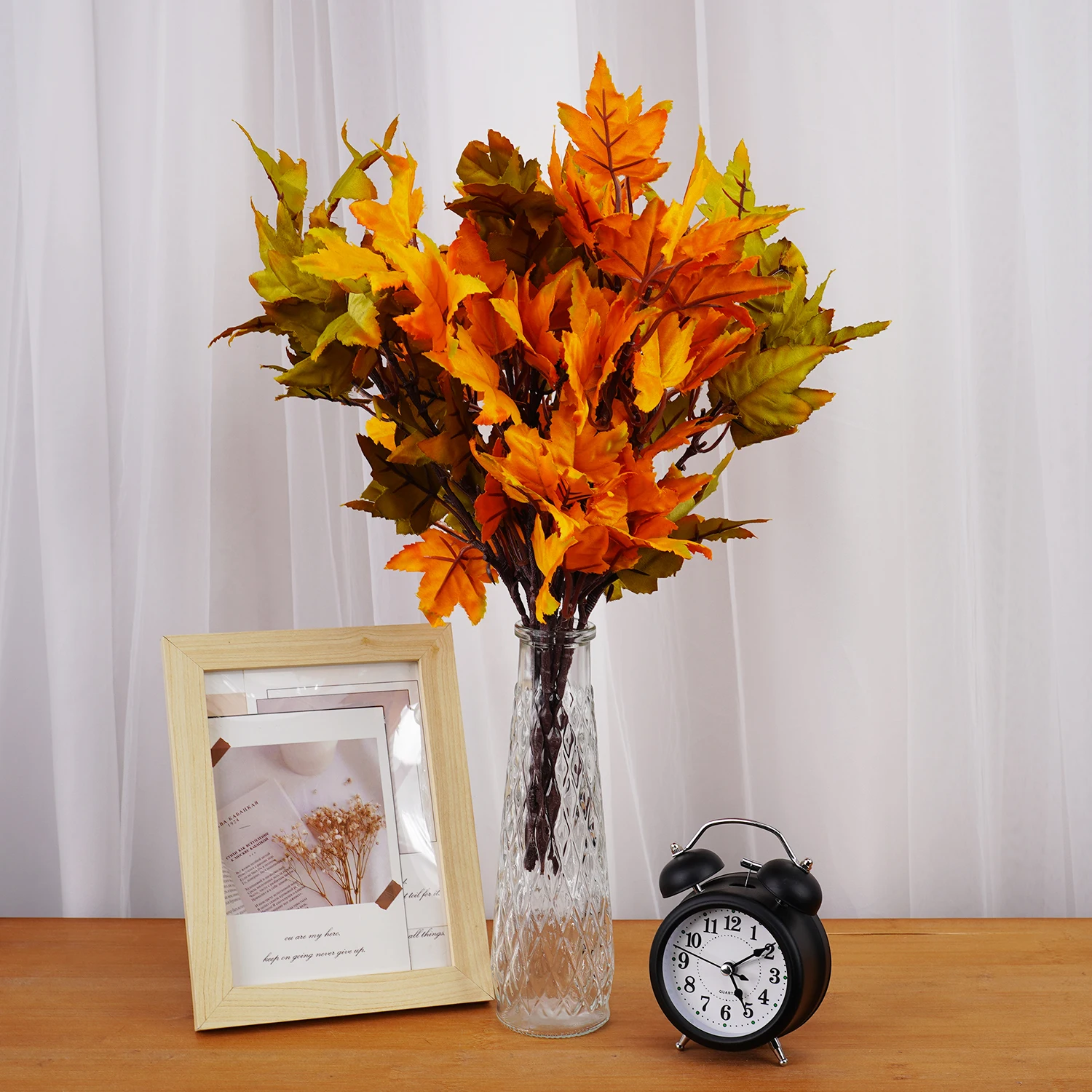 1PC Künstliche Herbst Farbe Ahorn Blätter Blume Anordnung Mall Hause Ernte Festival Thanksgiving Day Garten Dekoration