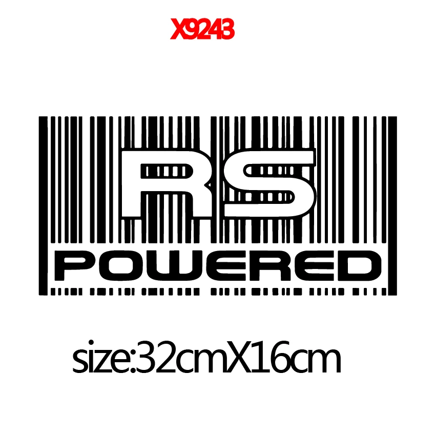 RS powered, vinyl stickers, sports, racing, boosters, turbo,cars stickers