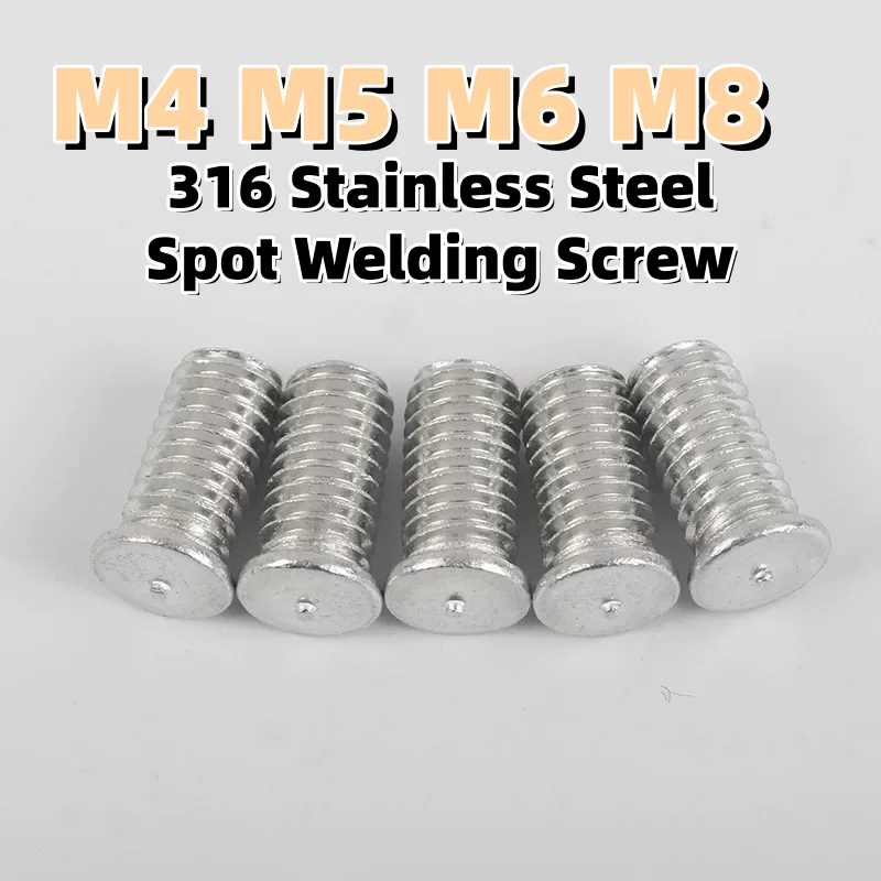 M4 M5 M6 M8 316 Stainless Steel Spot Welding Screw Welding Stud Screws Solder Point Bolt Weld Stud For Capacitor Discharge
