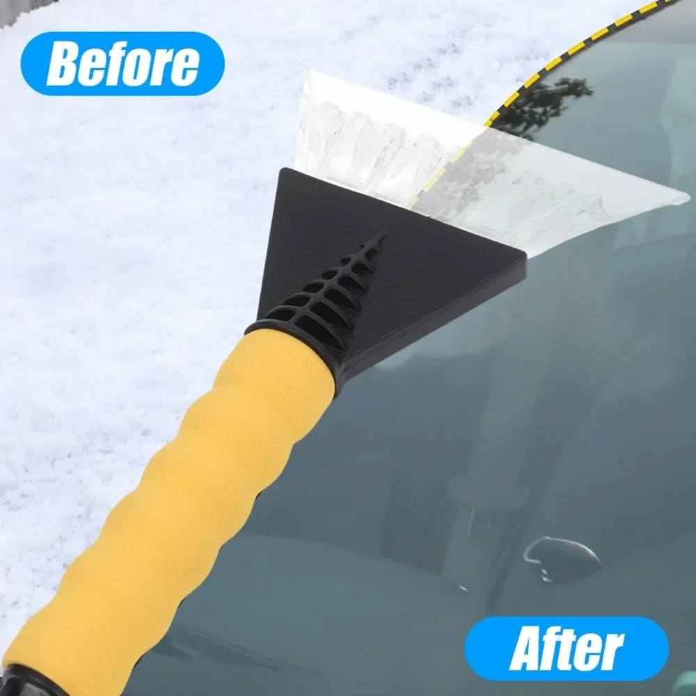 Car Snow Removal Scraper Winter Car Truck Off-road Windshield Rearview Mirror Window Snow Shovel Ice Scraper with Soft Foam Grip