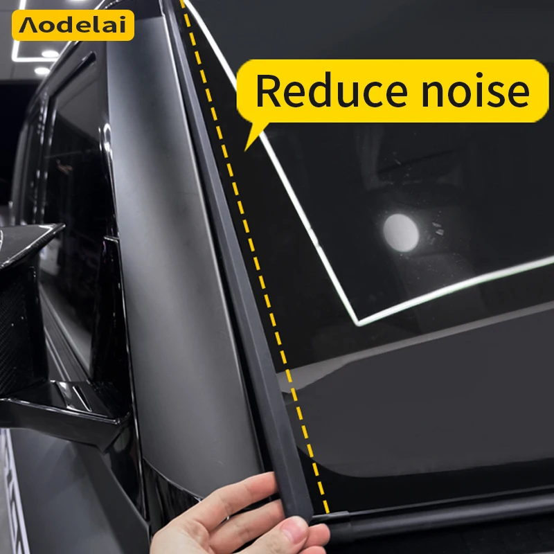 2pcs For Land Rover Defender 2020-2025 Windshield Window A Pillar Sealing Rubber Strip Noise Reduction Dust Proof Strips 90 110