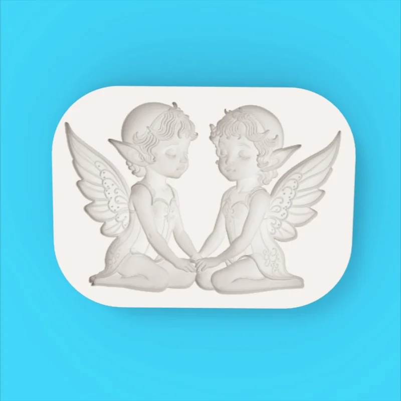 【Twin Fairy Silicone Baking Mold】3D Winged Fairy-Shaped Chocolate Candy Fondant Decoration Mold. Recommended Cute Animal-Shaped Silicone Molds. Are There Any Molds Suitable for Making Birthday Cakes? Are There Any Creative Cartoon-Shaped Silicone Molds?