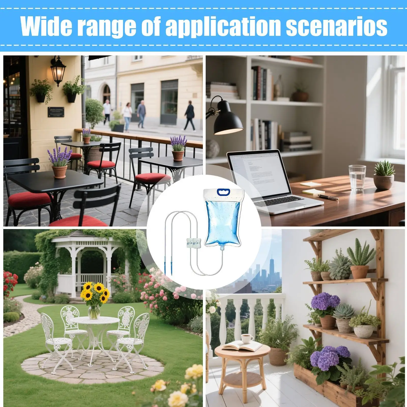 

Water Bags For Trees 5.2L Indoor Drip Irrigation Bag Adjustable Automotive For Greenhouse Workplace Trees Flowerbed Balcony