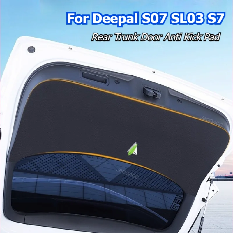 

Для Changan Deepal S07 SL03 S7 багажник автомобиля, кожаный противоударный коврик, коврик для багажника, пылезащитная наклейка, внутренняя задняя защитная накладка