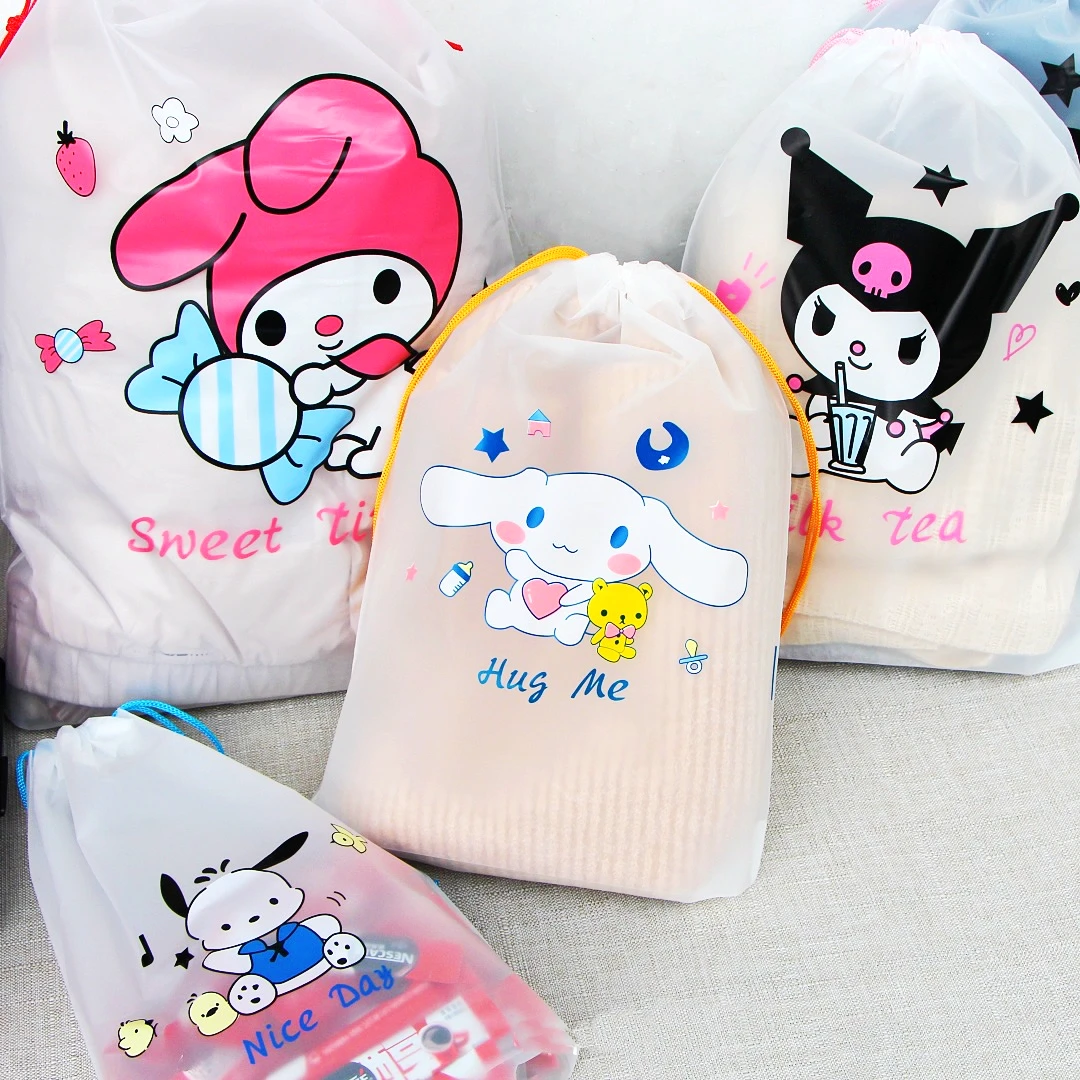 4pcs/set Sanrio Storage Bag Cute Kuromi Home Closet Organizer Travel Portable Bag Waterproof Pocket Clothing Classified Draw Bag image 3
