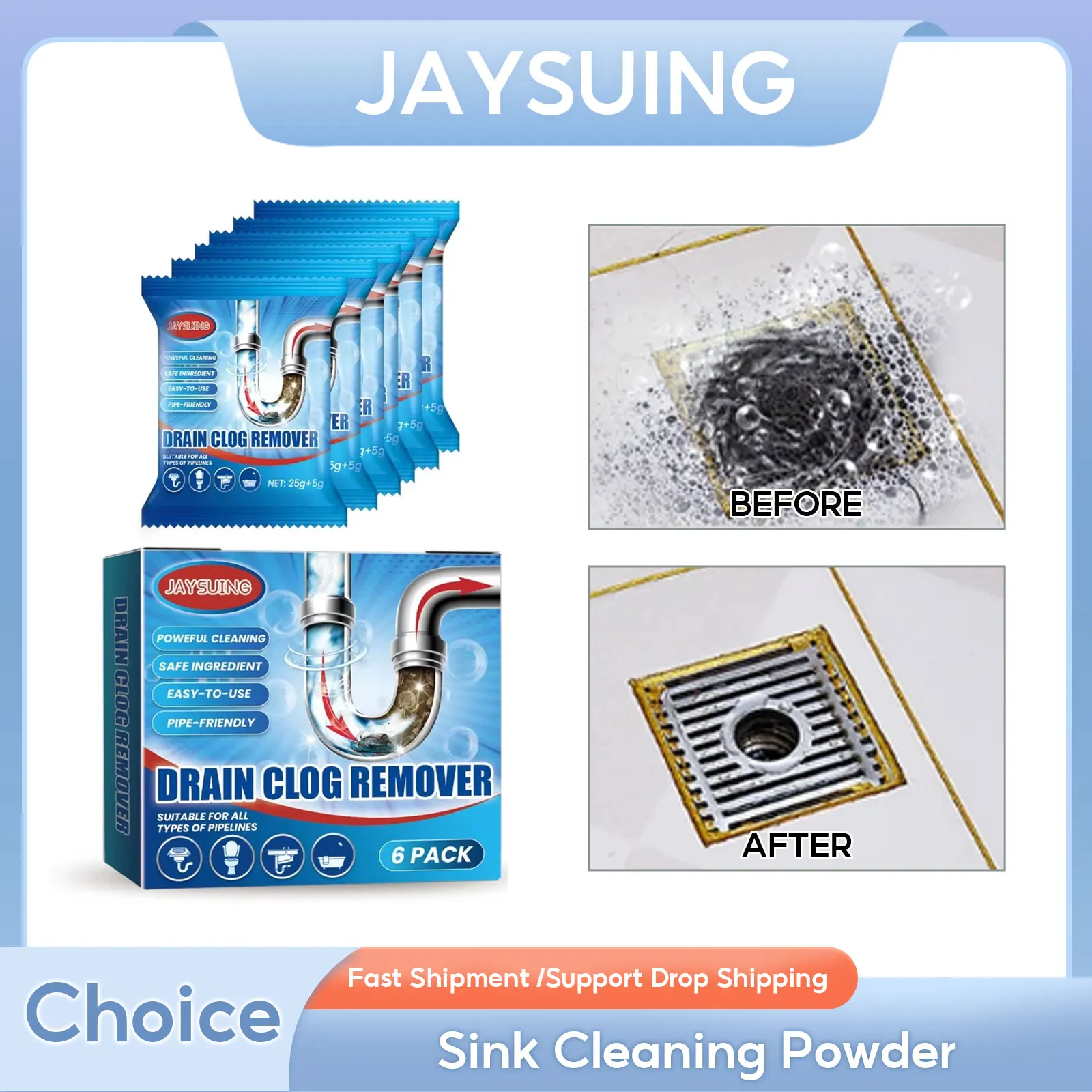 

Sink Cleaning Powder Portable Sink Drain Cleaner Deodorant Pipeline Bathtub Decontamination Closestool Kitchen Sewer Dredg Agent