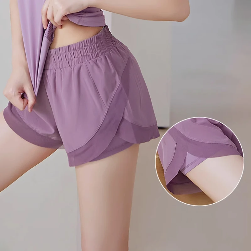 

Fitness Yoga Summer Solid Color Short Sportswear Breathable Quick Dry Outdoor Running Suit Gym Clothes