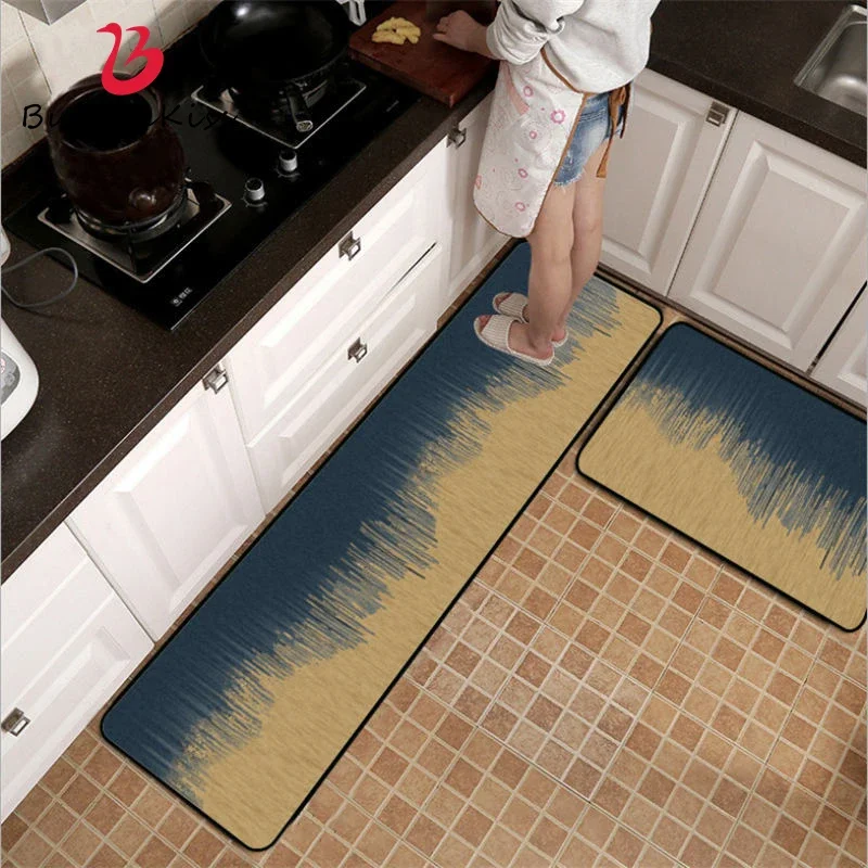 Bubble Kiss Nordic Gradient Yellow Kitchen Mat Waterproof Home Decor Floor Mat