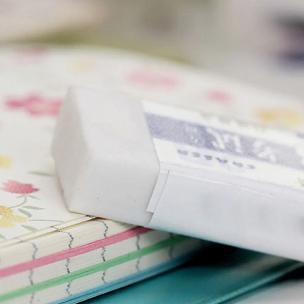 

10Pcs 2b Exam Rubber Erasers White Art Eraser Set Smooth Flexible Erasing Tool Student Gift School Office Supplies