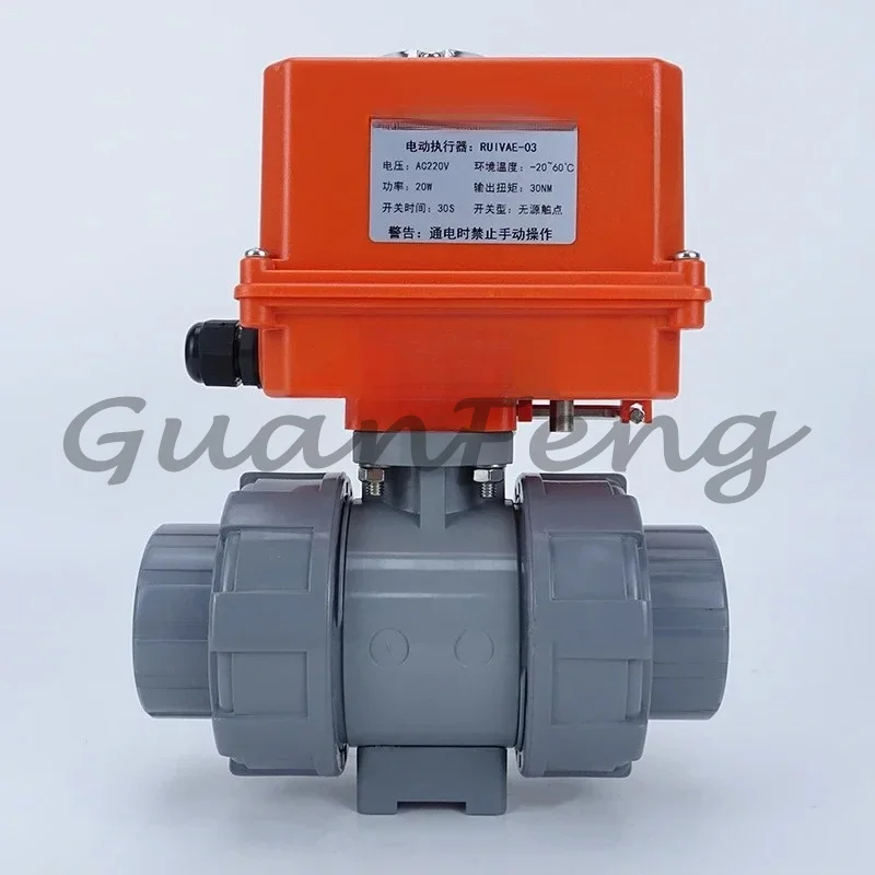 UQ921F-16S plastic double oil connector chemical acid and alkali resistant intelligent valve