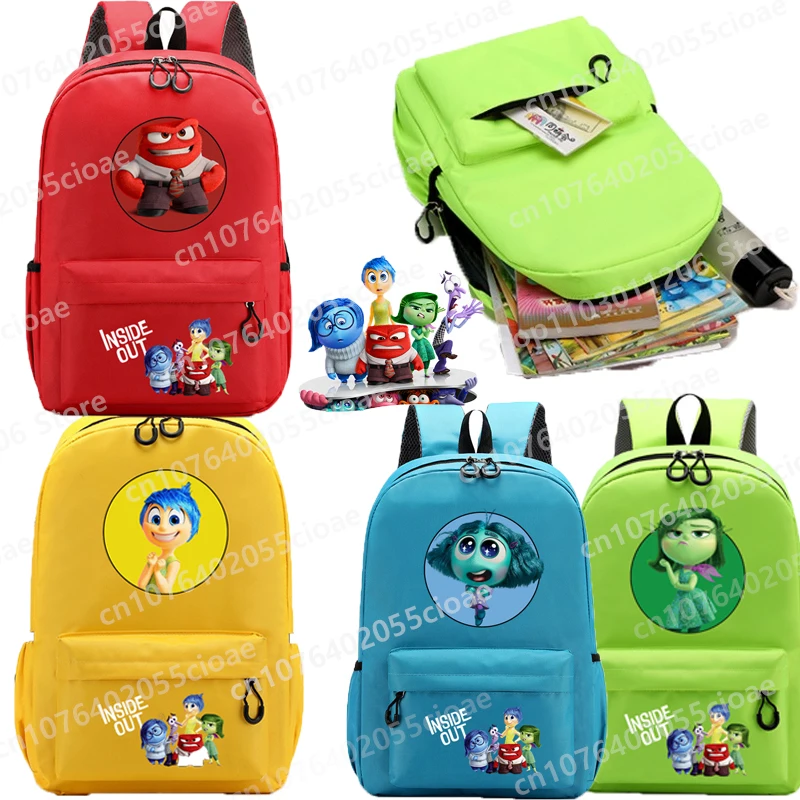 2024 New Inside Out 2 Movie Peripheral Backpack Colorful Large Capacity Boy Girl Student School Backpack Shoulder Bags Gift