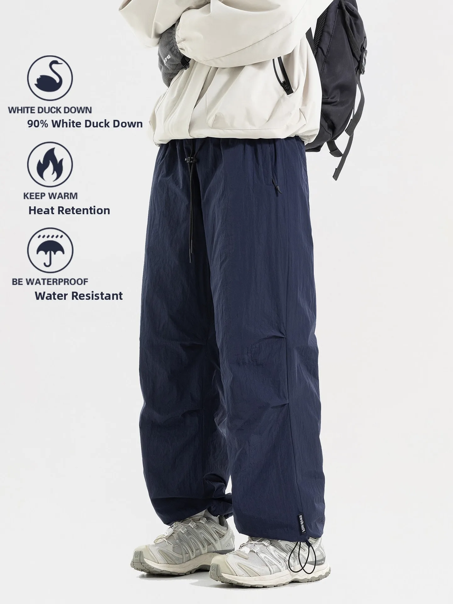 

Northeast Extreme Cold down Pants Men Women Thiened Winter Travel Windproof Waterproof Harbin Snow Country Skiing Pants