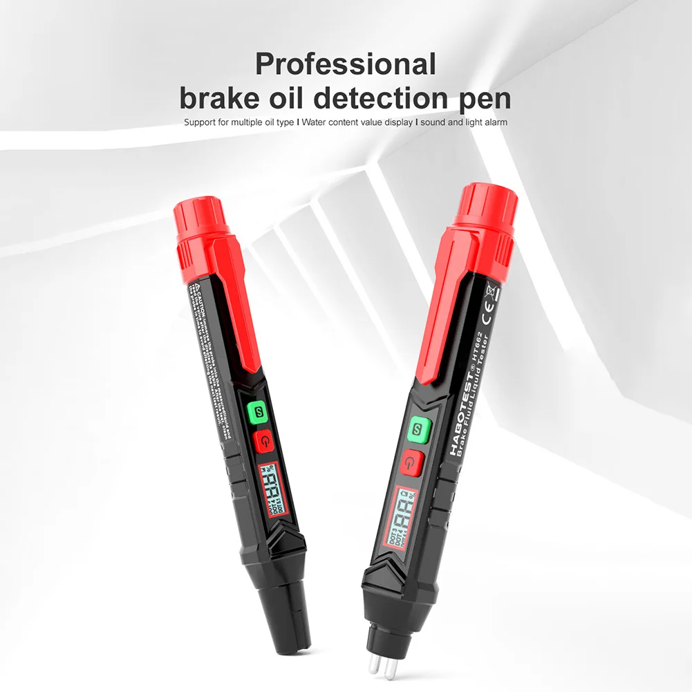 Brake Fluid Tester Auto Car Brake Liquid Digital Tester for DOT3/DOT4/DOT5.1 Accurate Oil Quality Check Pen Sound Light Alarm