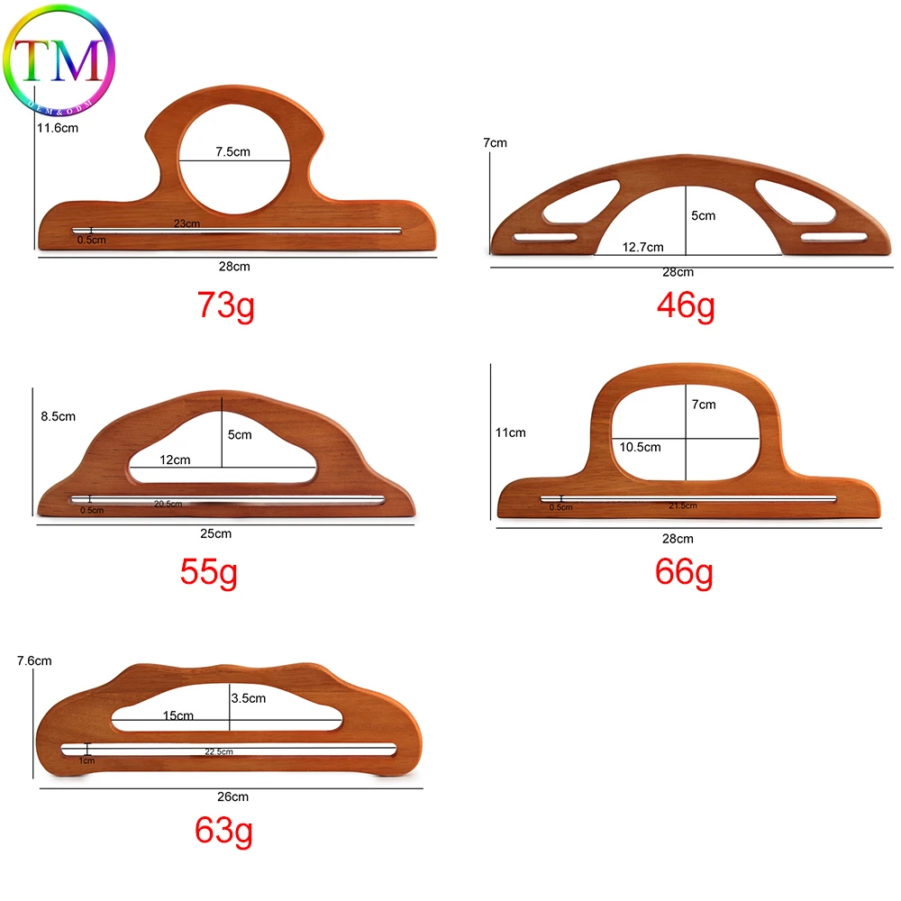 2/10/20Pcs Camel/Natural Classic Solid Wood Bag Handles For Crochet Handbag Shoulder Purse Frame Sewing Brackets Accessories