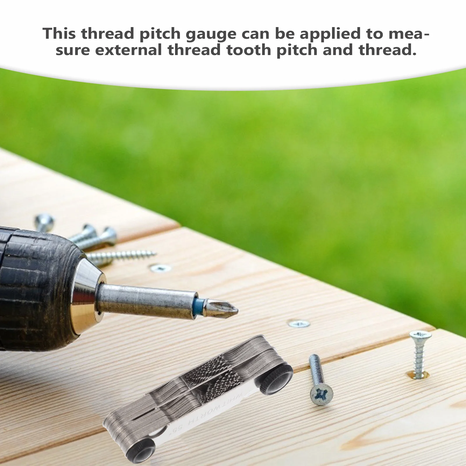 

Professional Thread Pitch Gauge Stainless Metric Inch Screw Measuring Tool Compact Durable Easy Carry for Accurate Measurement