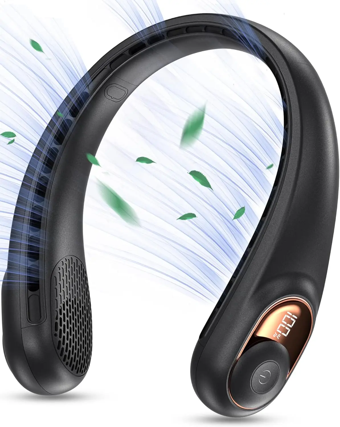 

Портативный безлопастной вентилятор для шеи с обзором 360° ° Вентилятор с функцией охлаждения, супертихий, 3 скорости, USB-зарядка, работа без помощи рук