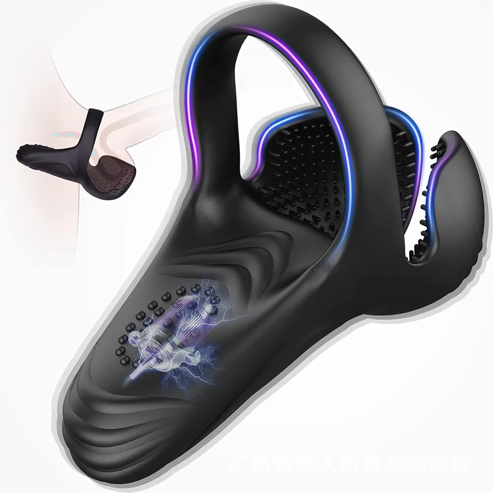 Male Adult Products Egg Ring Prostate Massage Lock Essence Electric Couple Resonance Fun Products