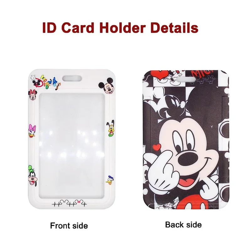 Cartoons  Disney Mickey Mouse Minnie Cute Kids Key lanyard Keychain Office ID Card Pass Mobile Phone Key Badge Holder view 2