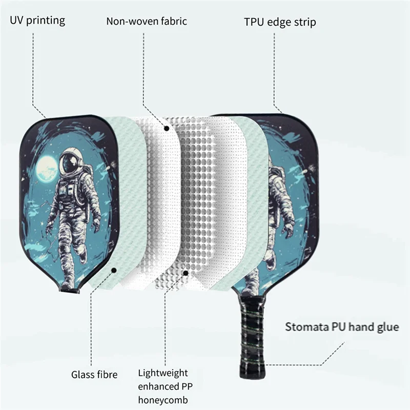 

Y28A NEW- Pickleball Rackets Set Pickleball Paddle Set Carbon Fiber Composite Pickleball Racket Kit With 2 Paddles Easy Install
